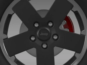 jeep wrangler black wheel 3D Model