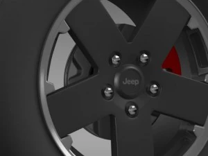 jeep wrangler black wheel 3D Model