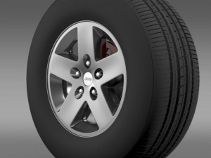 jeep wrangler rubicon wheel 3D Model