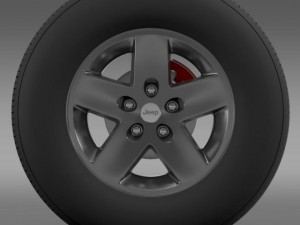 jeep wrangler rubicon wheel 3D Model