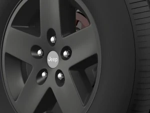 jeep wrangler rubicon black wheel 3D Model
