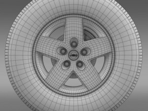 jeep wrangler rubicon black wheel Modelo 3D