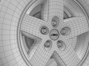jeep wrangler rubicon black wheel Modelo 3D