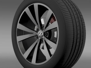 vw beetle 2012  wheel Model 3D