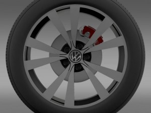 vw beetle 2012  wheel Modello 3D