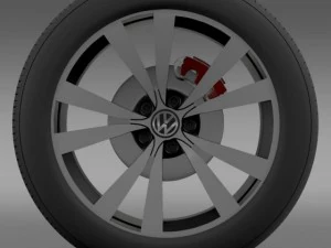vw beetle 2012  wheel 3D Model