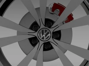 vw beetle 2012  wheel 3D Model