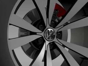 vw beetle 2012  wheel Modello 3D