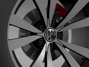 vw beetle 2012  wheel 3D Model