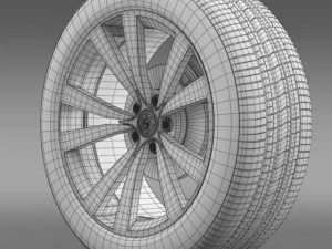 vw beetle 2012  wheel 3D Model