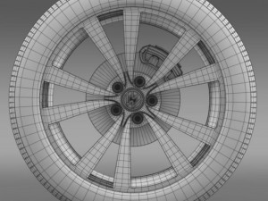 vw beetle 2012  wheel Modello 3D