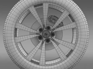 vw beetle 2012  wheel 3D Model