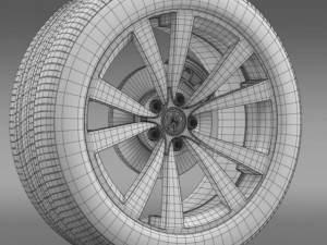 vw beetle 2012  wheel Modello 3D