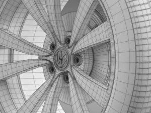 vw beetle 2012  wheel 3D Model
