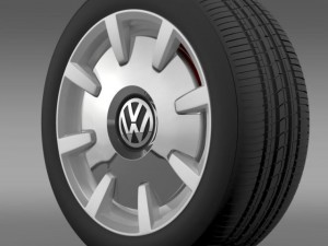 vw beetle design 2012 wheel 3D 모델