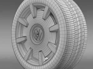 vw beetle design 2012 wheel 3D Model