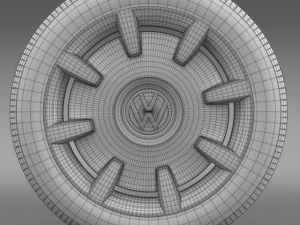 vw beetle design 2012 wheel 3D Model