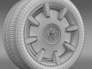 vw beetle design 2012 wheel Modelo 3D