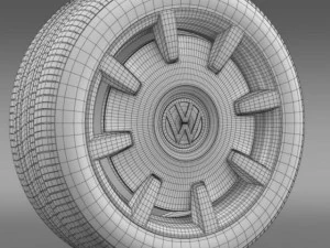 vw beetle design 2012 wheel 3D Model