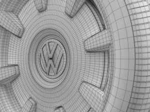 vw beetle design 2012 wheel 3D Model