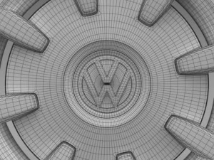 vw beetle design 2012 wheel 3D Model
