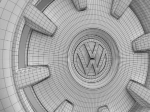 vw beetle design 2012 wheel 3D Model