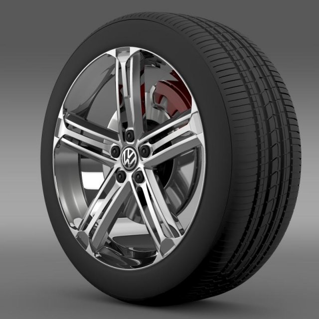 vw beetle r concept wheel 3D Модель .c4d .max .obj .3ds .fbx .stl .blend 