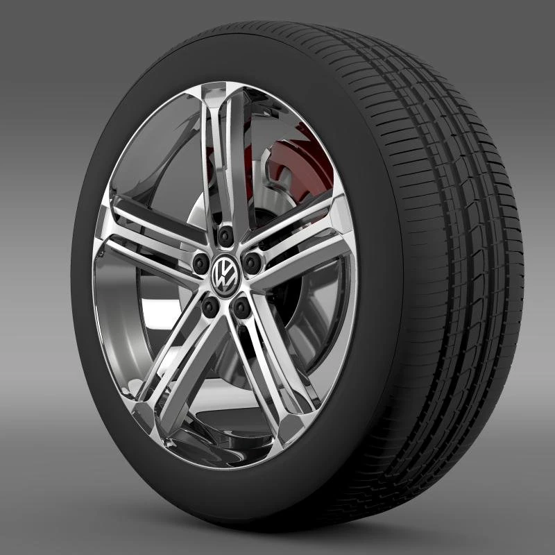 vw beetle r concept wheel 3D Model .c4d .max .obj .3ds .fbx .stl .blend 