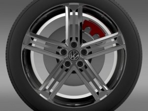 vw beetle r concept wheel 3D Модель