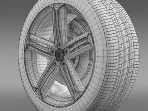 vw beetle r concept wheel 3D Модель