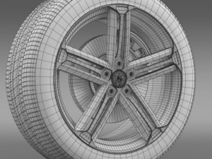 vw beetle r concept wheel 3D Модель