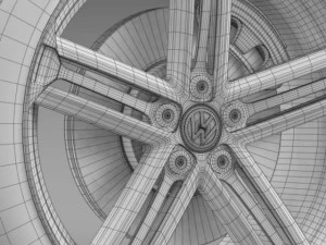 vw beetle r concept wheel 3D Model