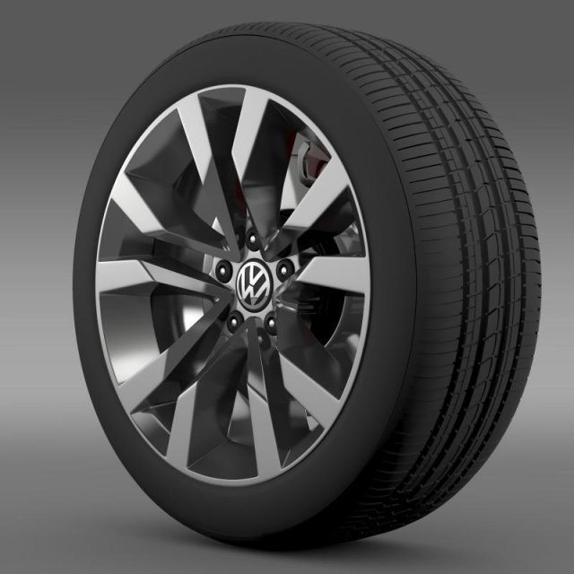 vw beetle tdi 2012 wheel 3D Model .c4d .max .obj .3ds .fbx .stl .blend 