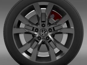vw beetle tdi 2012 wheel 3D Model