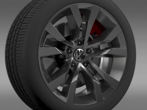 vw beetle tdi 2012 wheel 3D Model