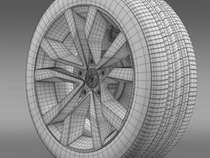 vw beetle tdi 2012 wheel 3D Model