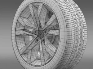 vw beetle tdi 2012 wheel 3D Model