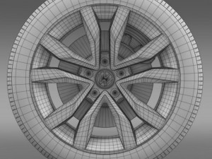 vw beetle tdi 2012 wheel 3D Model