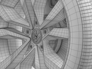 vw beetle tdi 2012 wheel 3D Model
