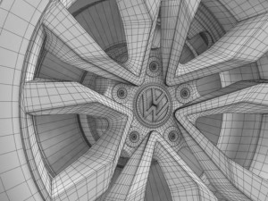 vw beetle tdi 2012 wheel 3D Model