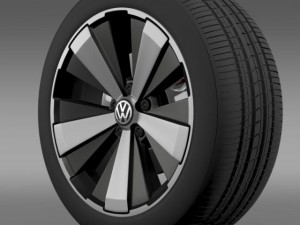 vw beetle turbo 2012 wheel 3D 모델