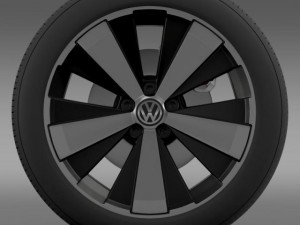 vw beetle turbo 2012 wheel 3D 모델