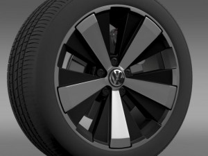 vw beetle turbo 2012 wheel 3D 모델