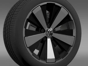 vw beetle turbo 2012 wheel 3D Model