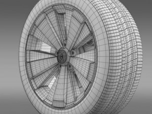 vw beetle turbo 2012 wheel 3D 모델