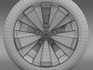 vw beetle turbo 2012 wheel 3D 모델