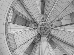 vw beetle turbo 2012 wheel 3D Model