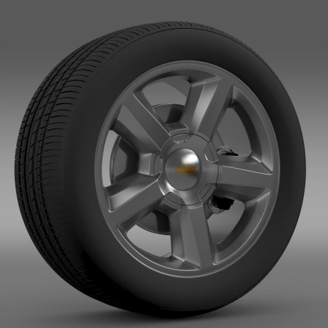 chevrolet tahoe 2008 wheel 3D Model .c4d .max .obj .3ds .fbx .stl .blend