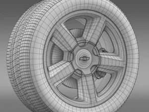 chevrolet tahoe 2008 wheel 3D Model