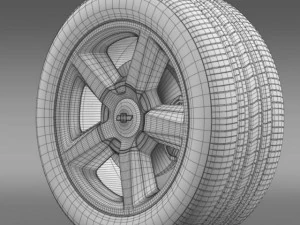 chevrolet tahoe 2008 wheel 3D Model